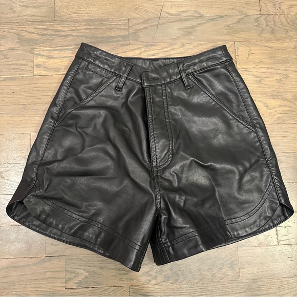 Free People Leather Shorts - Picture 1 of 4